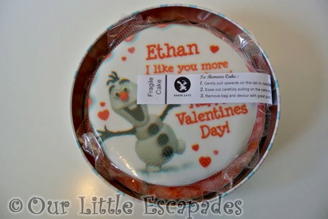 Baker Days Valentines Letterbox Gift Cake