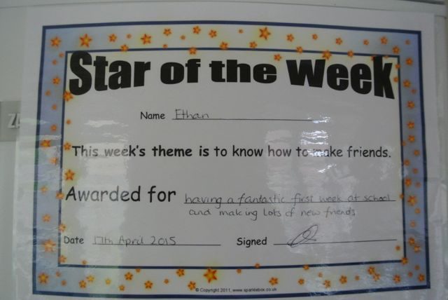 Star of the Week award