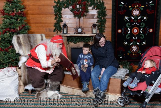 jane ethan little e meeting father christmas at lapland uk