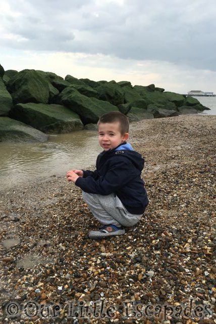 ethan sitting stone area clacton beach Deep in Thought