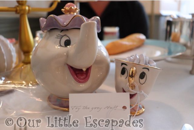 beauty and the beast afternoon tea mrs potts chip grey stuff