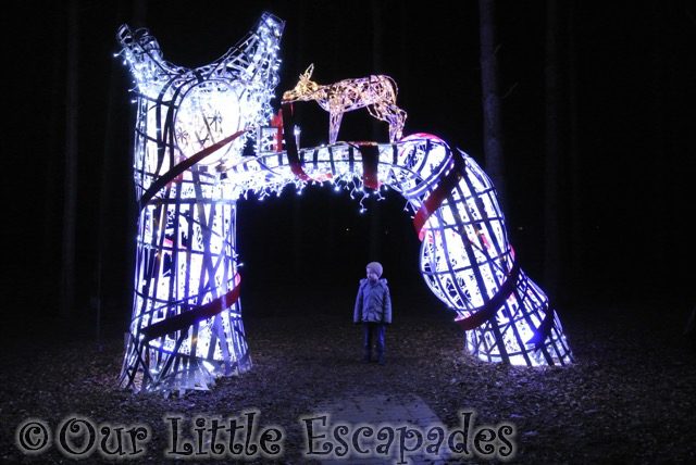 ethan reindeer christmas lights center parcs winter wonderland elveden forest
