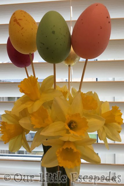 daffodils decorative easter eggs my sunday photo