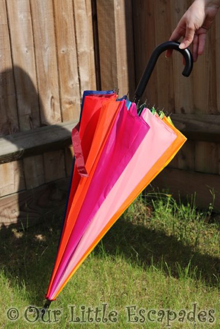 susino rainbow coloured walking umbrella