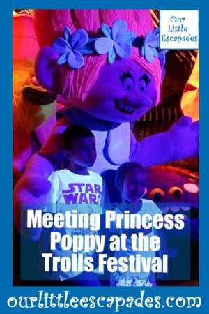meeting princess poppy at the trolls festival