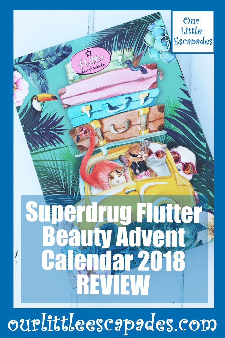 Superdrug Flutter Beauty Advent Calendar 2018 REVIEW