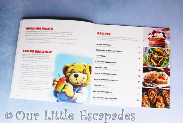 learn to cook with billy the bear contents