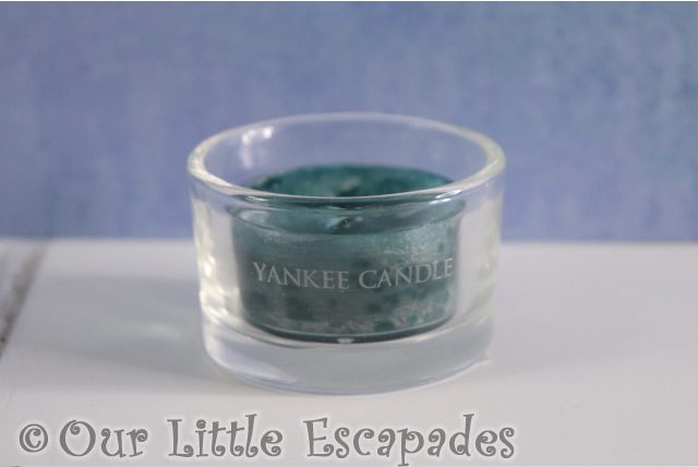 yankee candle advent calendar scented tea light icy blue spruce glass tea light holder