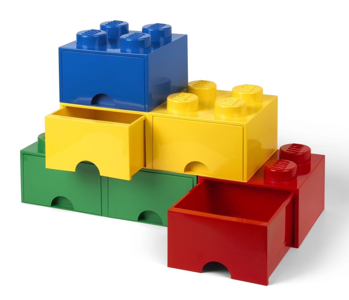 giant LEGO storage brick drawers colours