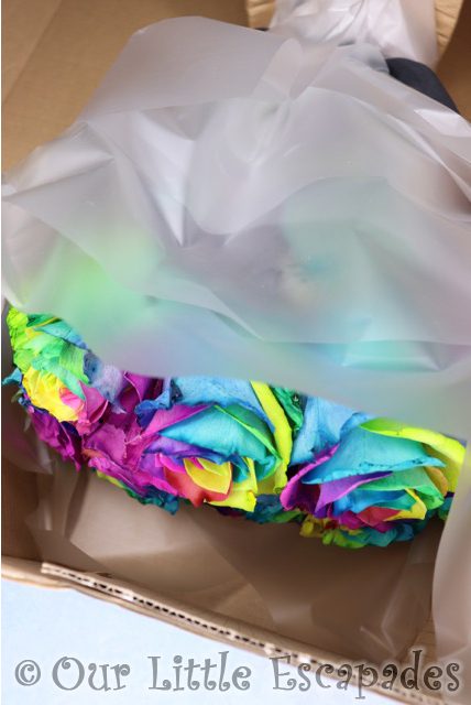 rainbow roses blossoming gifts delivery box open