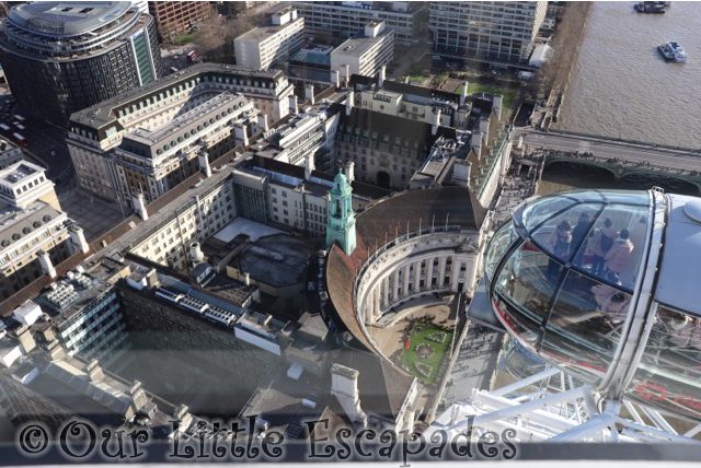 london eye view london county hall