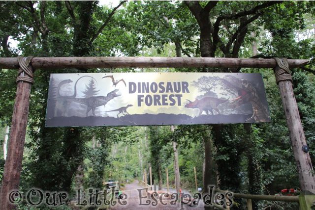 dinosaur forest sign port lympne