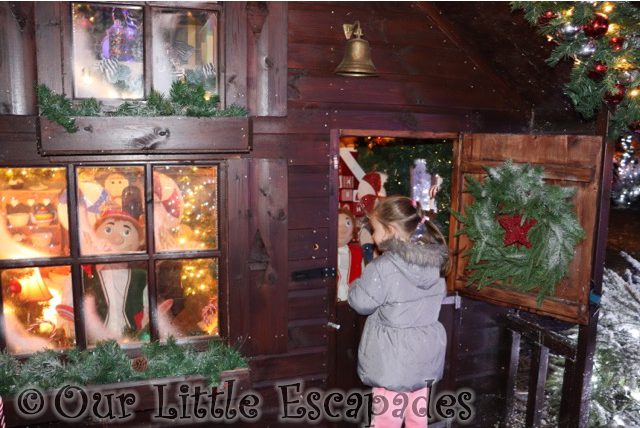 little e elf houses visiting santas woodland workshop