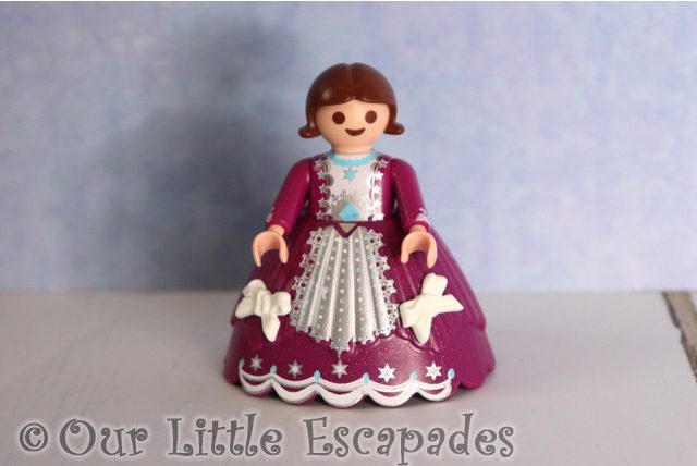 little girl purple ballgown playmobil christmas ball advent calendar