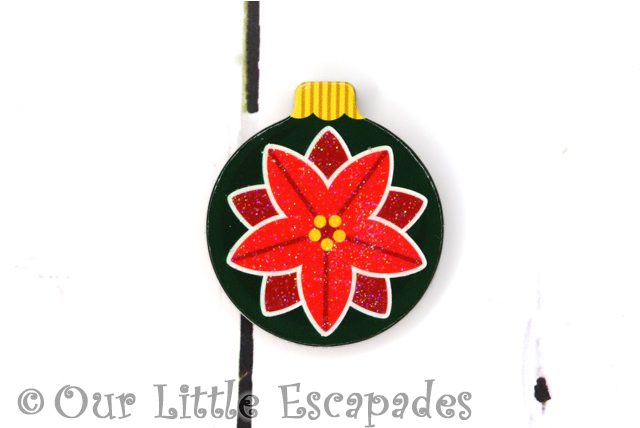 poinsettia magnetic christmas tree bauble