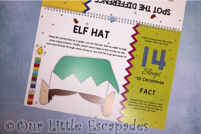 elf hat 24 sleeps til christmas advent book