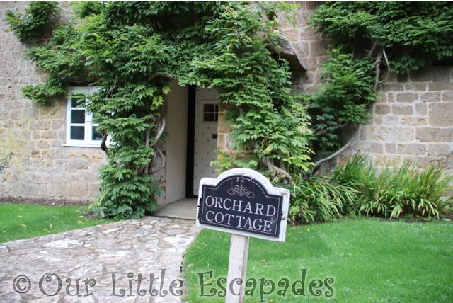 front door sign orchard cottage dillington estate Holiday in Somerset