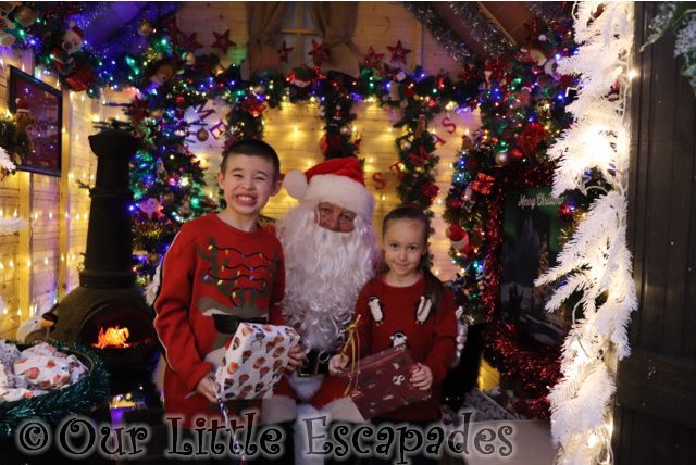 ethan little e meeting father christmas santas grotto perrywood garden centre