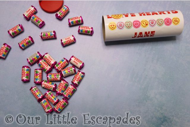 personalised love hearts tube valentines day gift idea
