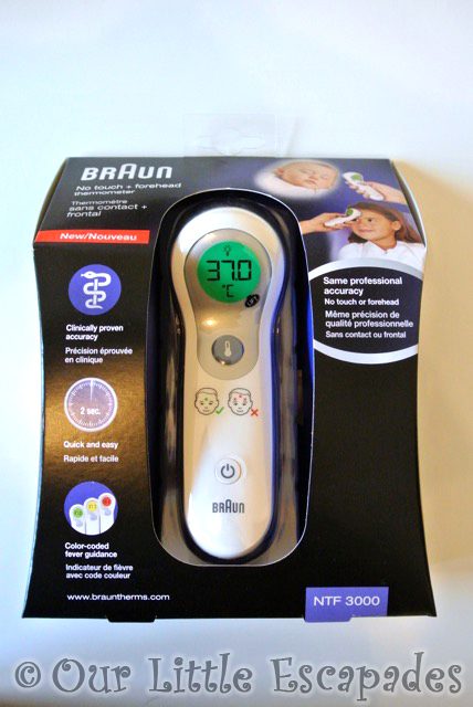 braun no touch forehead thermometer boxed