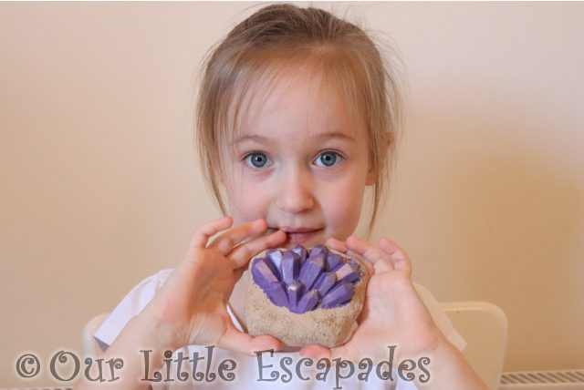 little e clay shaped purple gemstone national geographic gemstone dig kit review