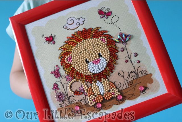 completed masterpiece lion meadow crystal art frameables
