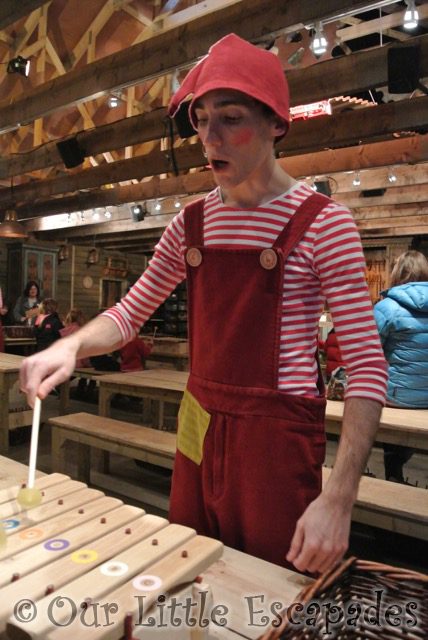 elf playing xylophone lapland uk superstar day