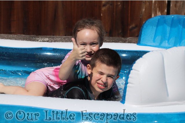 ethan little e paddling pool siblings june 2020
