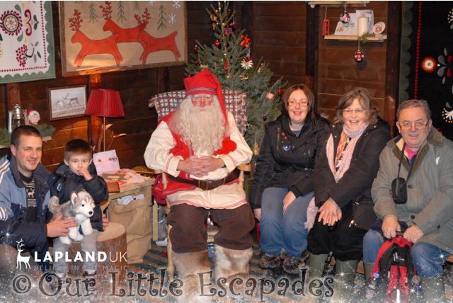 family photo with father christmas