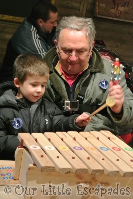 grandpa ethan playing xylophone lapland uk superstar day