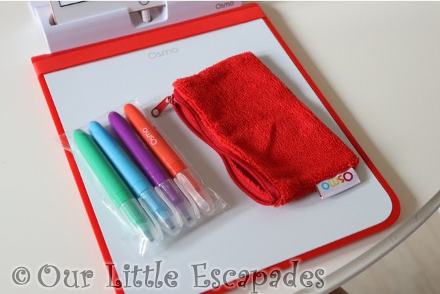 osmo creative board fuzzy eraser pouch dry erase markers osmo creative starter kit