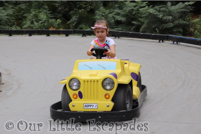 little e driving dippys raceway roarr dinosaur adventure