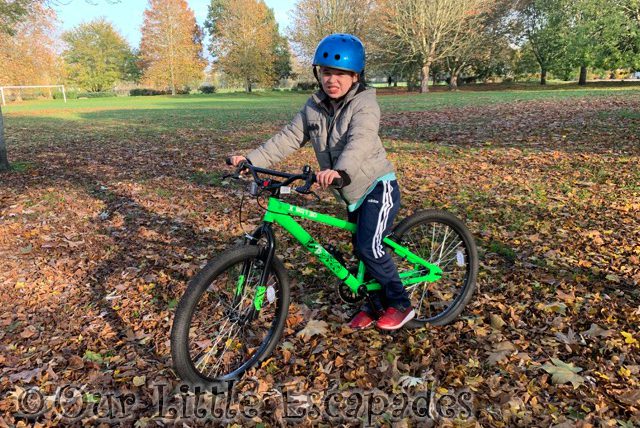 ethan new green bike November 2020