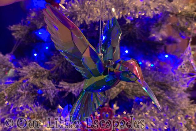 glass hummingbird christmas ornament