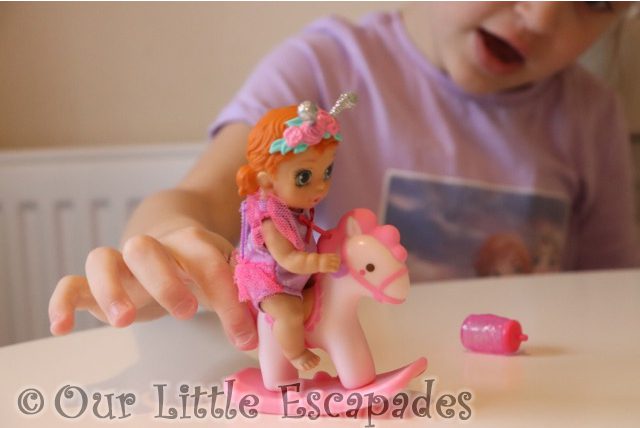little e baby doll pink rocking horse