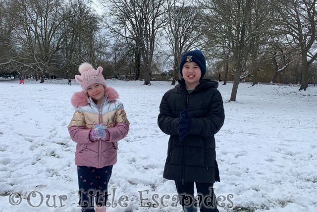 little e ethan snowy colchester castle park February 2021