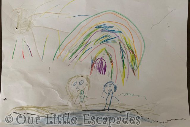 little es drawing friends at the beach 2021 Week 13