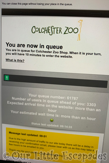 colchester zoo internet ticket booking queue 2021 Week 19