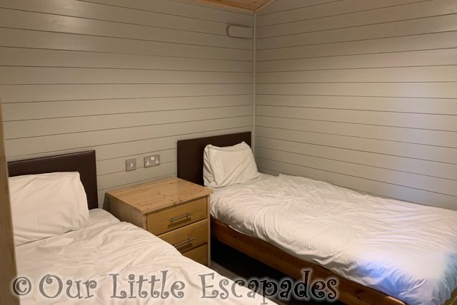 twin bedroom superior wooden lodge away resorts sandy balls