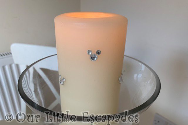 disney unity candle crystal mickey mouse details