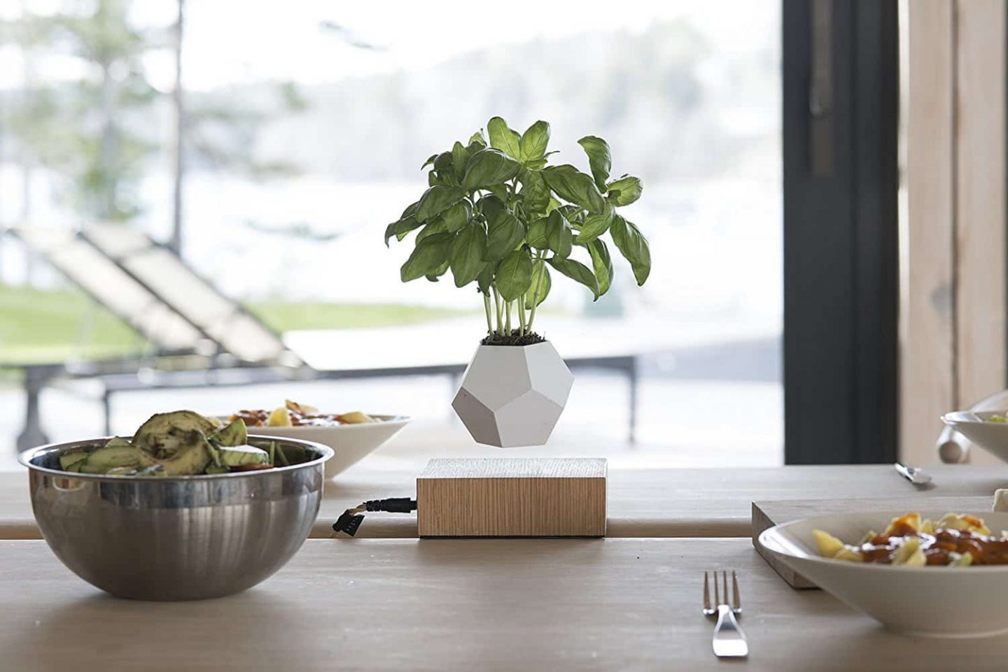 airsai floating plant pot dining table