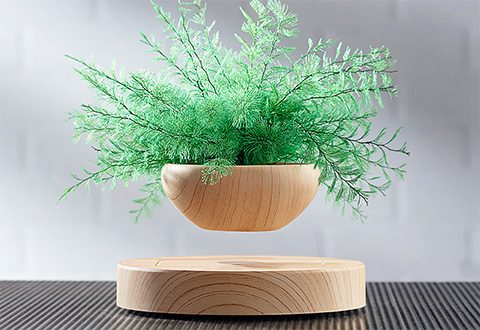 wooden airsai floating plant pot