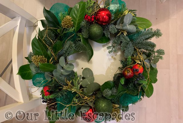 handmade christmas wreath Week 49