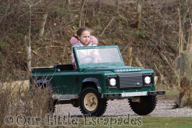 little e driving mini landrover off road explorers