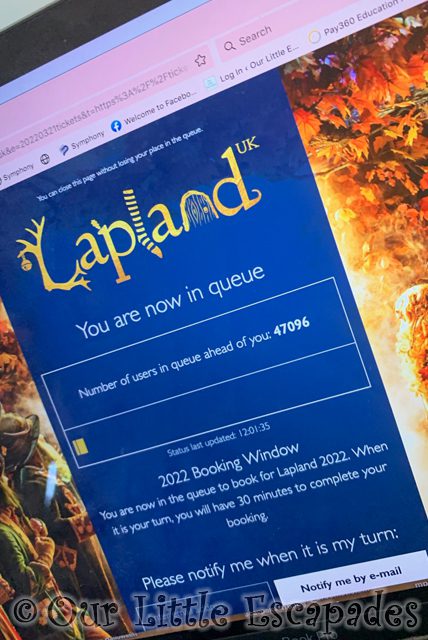 lapland uk booking queue project 365 2022