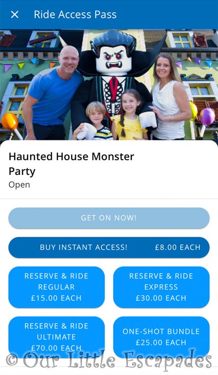 haunted house monster party legoland windsor ride access pass