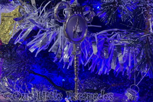 silver walt disney world key christmas decoration