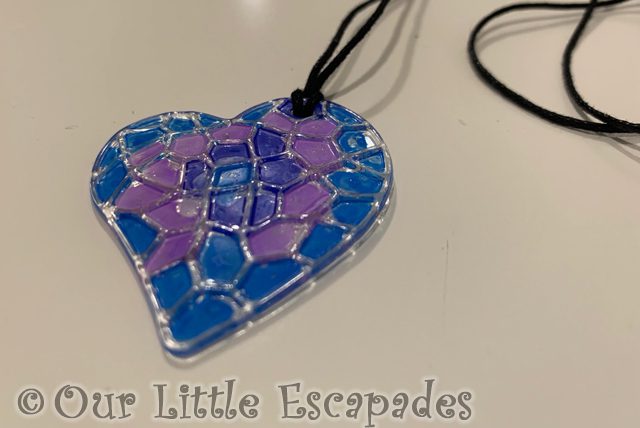 glass mosaic heart pendant project 365 2023