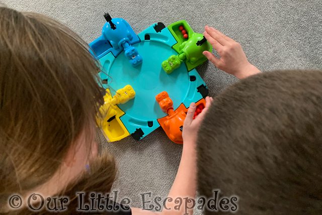 ethan little e playing hungry hippos
