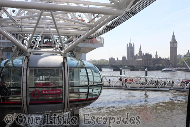 london eye capsule river thames houses parliament